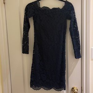 H&M long sleeve lace off the shoulder dress